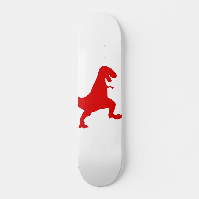 Silhouette illustration of a tyrannosaurus rex skateboard (Front)