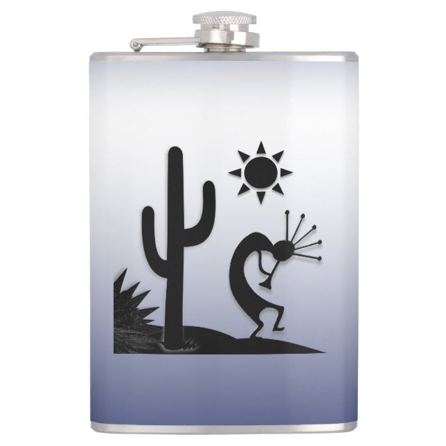 Silhouette Kokopelli Flask (Front)