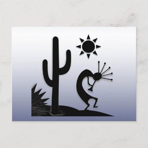 Silhouette Kokopelli Postcard