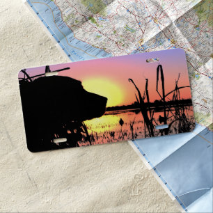 Silhouette Lab in the Duck Blind License Plate