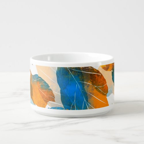 Silhouette leaves watercolor digital seamless pa bowl