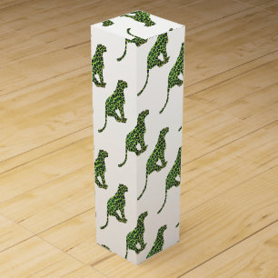 Silhouette Leopard Black and Green Wine Box