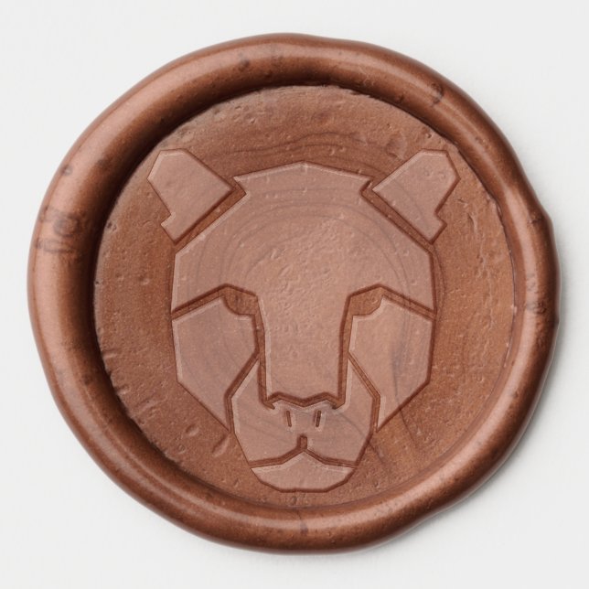 silhouette leopard wax seal stickers (Front)