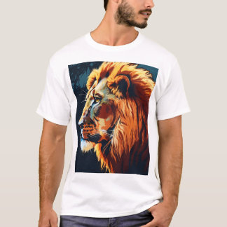 "Silhouette Lion Head T-Shirt – Bold & Powerful''