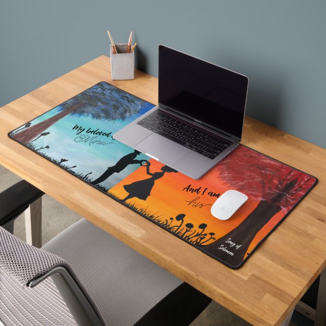 Silhouette Lovers Desk Mat (Office 2)