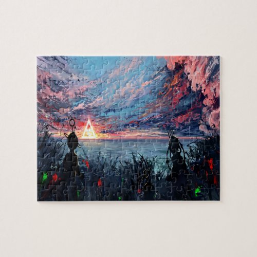 Silhouette Magical Sky Planet Jigsaw Puzzle