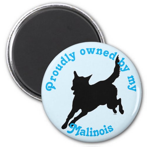 Silhouette Malinois Jumping Magnet