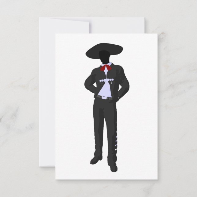 Silhouette Mariachi Invitations (Front)