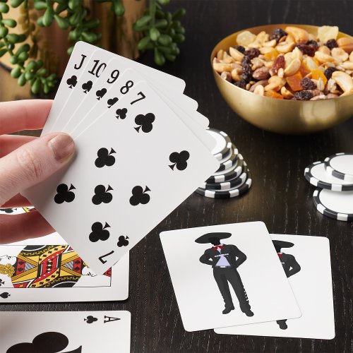 Silhouette Mariachi Playing Cards