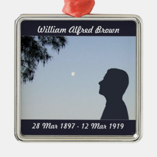 Silhouette Memorial Ornament - Young Male