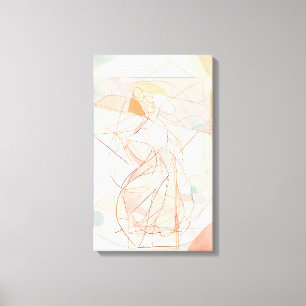 Silhouette Modern Colorful Wrapped Art Canvas Prin