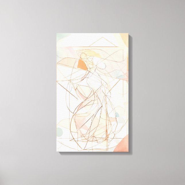 Silhouette Modern Colorful Wrapped Art Canvas Prin (Front)
