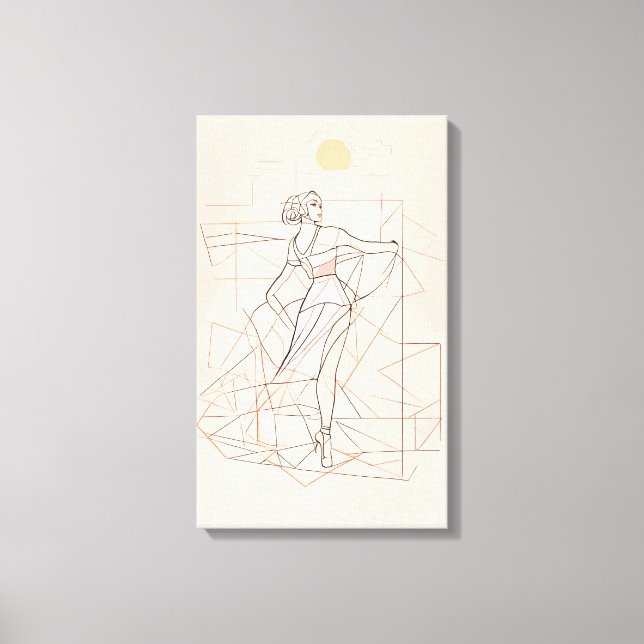 Silhouette Modern Colorful Wrapped Art Canvas Prin (Front)