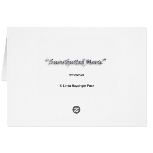 Silhouette Moose with Poem (Back Horizontal)