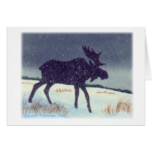 Silhouette Moose with Poem Cards (Front Horizontal)