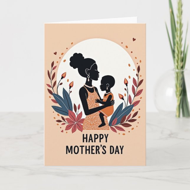 Silhouette Mothers Day Art Card (Front)