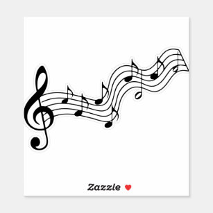 silhouette-musical-note-clef-bass sticker