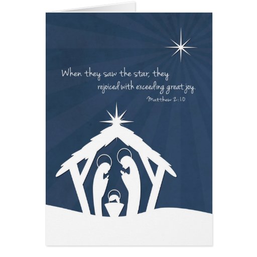 Silhouette Nativity Scene for Christmas Card | Zazzle