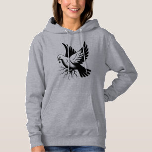 silhouette of a bird, T-Shirt Hoodie