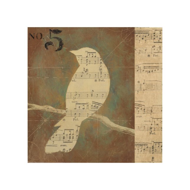 Silhouette of a Bird Wood Wall Decor (Front)