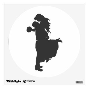 Silhouette of a couple wall decal