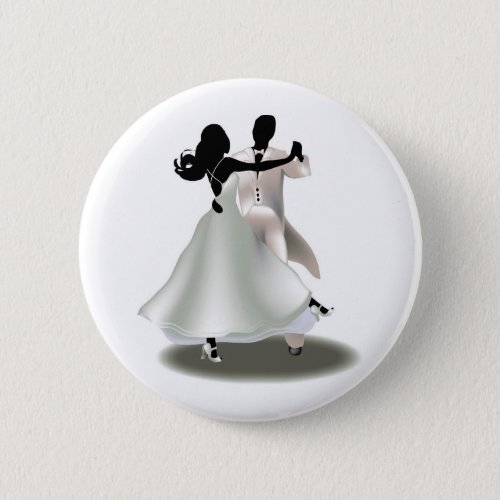 Silhouette of a Dancing Couple Button