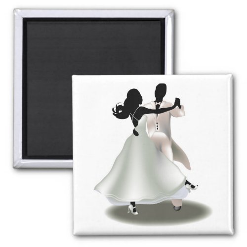 Silhouette of a Dancing Couple Magnet