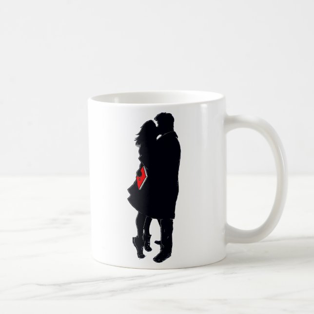 Silhouette of a Kiss (11 oz. coffee mug) Coffee Mug (Right)