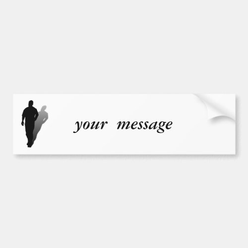 Silhouette of a Man Bumper Sticker