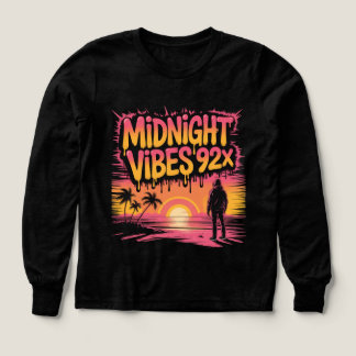 Silhouette of a man standing on a beach at sunset  Tri-Blend shirts