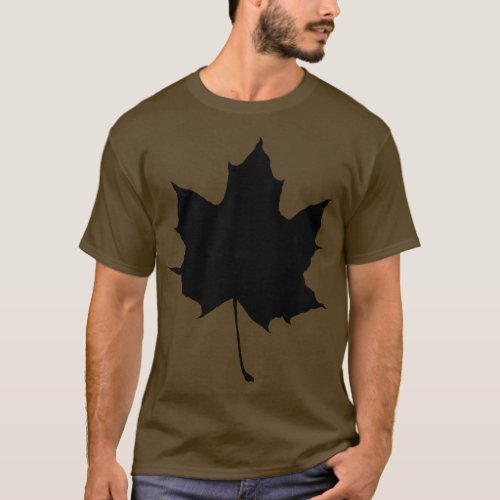 Silhouette of a maple leaf T_Shirt