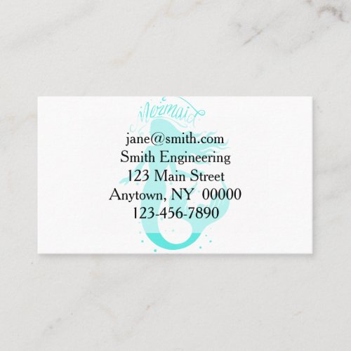 Silhouette of a mermaid _ Choose background color Business Card
