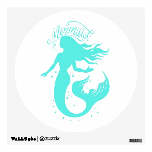 Silhouette of a mermaid _ Choose background color Wall Decal