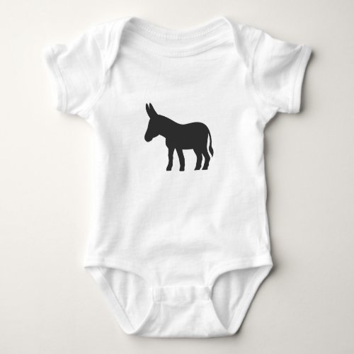 Silhouette of a mule baby bodysuit