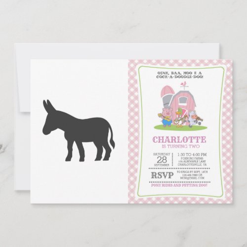 Silhouette of a mule invitation