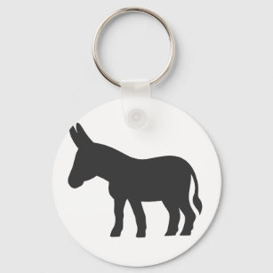Silhouette of a mule keychain