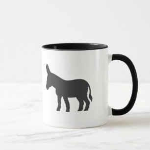 Silhouette of a mule mug