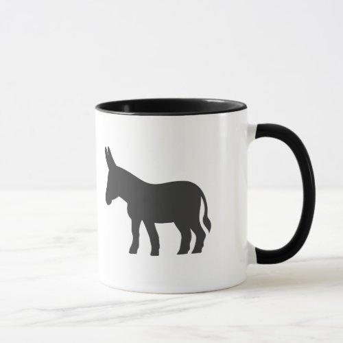 Silhouette of a mule mug