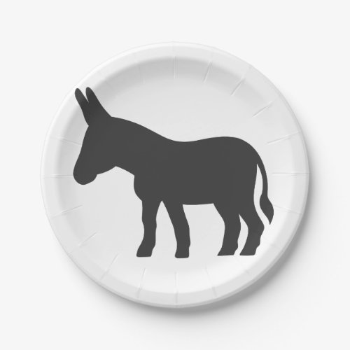 Silhouette of a mule paper plates