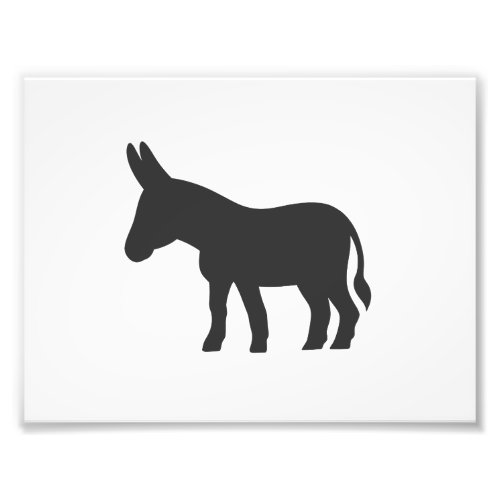Silhouette of a mule photo print