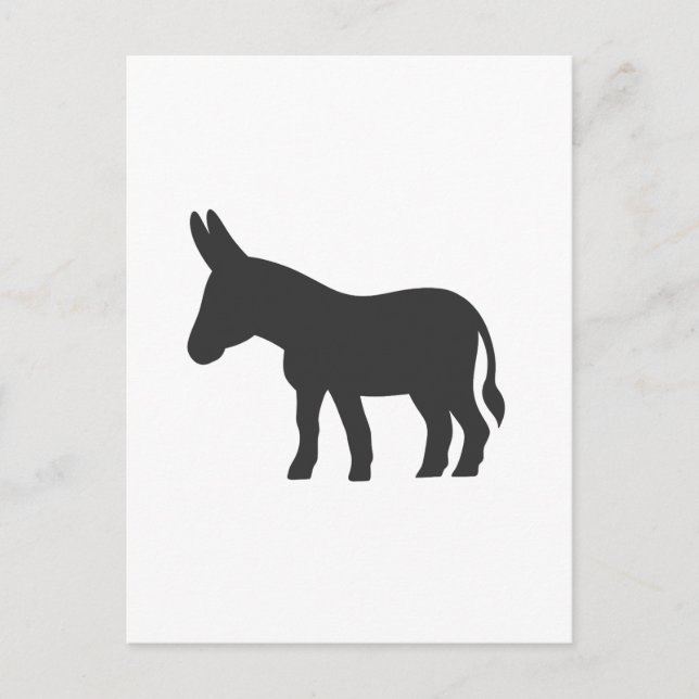 Silhouette of a mule postcard (Front)