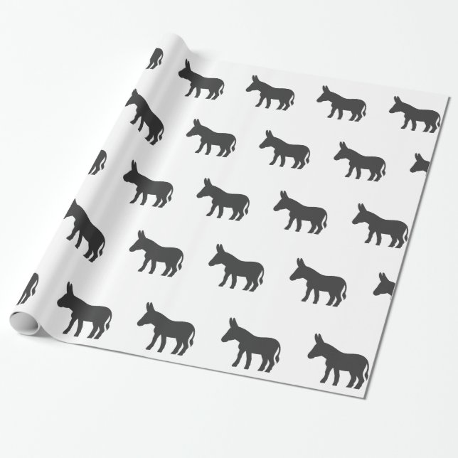 Silhouette of a mule wrapping paper (Unrolled)