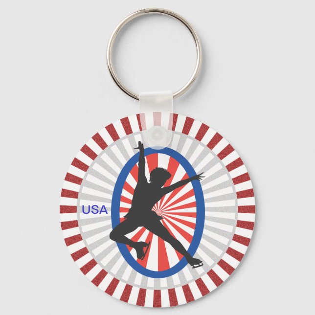 Silhouette of a Skater - Keychain (Front)