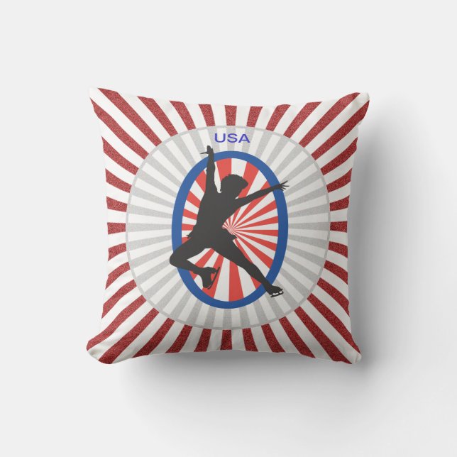 Silhouette of a Skater - Throw Pillow (Front)