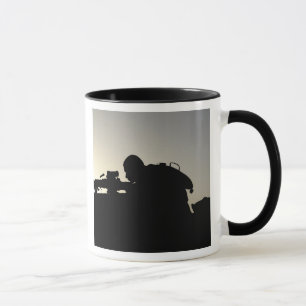 Silhouette of a Squad Automatic Weapon gunner Mug