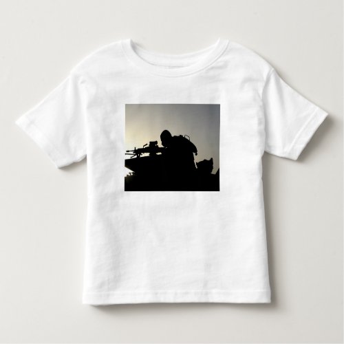 Silhouette of a Squad Automatic Weapon gunner Toddler T_shirt