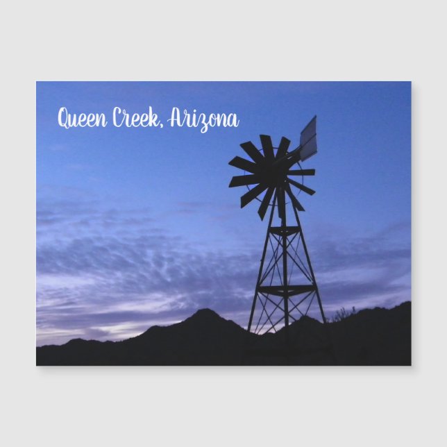 Silhouette of a windmill, Queen Creek Arizona (Front)