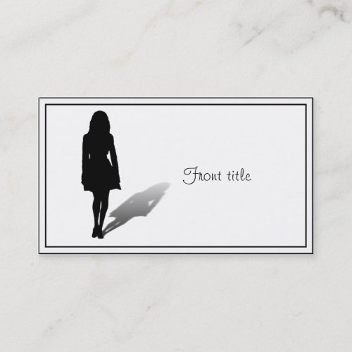 Silhouette of a Woman Business Card Templates