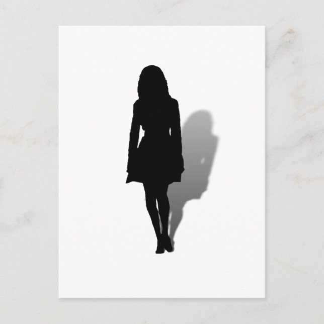 Silhouette of a Woman Postcard (Front)