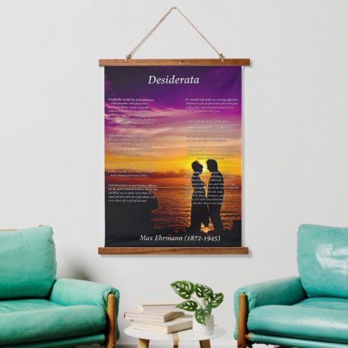 Silhouette of a young couple in love hanging tapestry